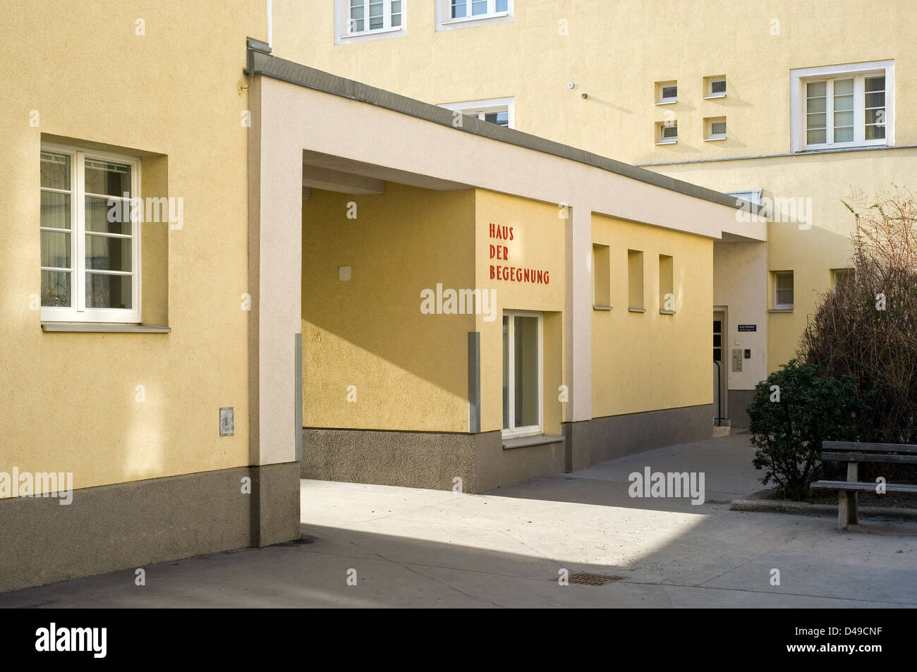 Vienna, Austria, nella tromba delle scale Karl-Hoeger-cantiere nel XI Simmering distretto di Vienna Foto Stock