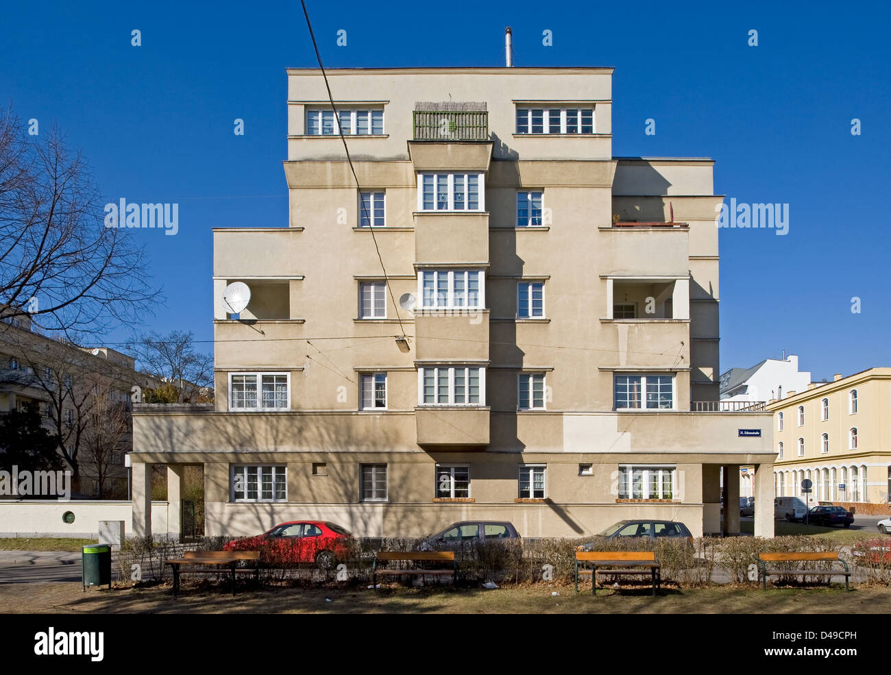 Come Austria, Karl Seitz nel 21-cantiere quartiere di Vienna Floridsdorf Foto Stock