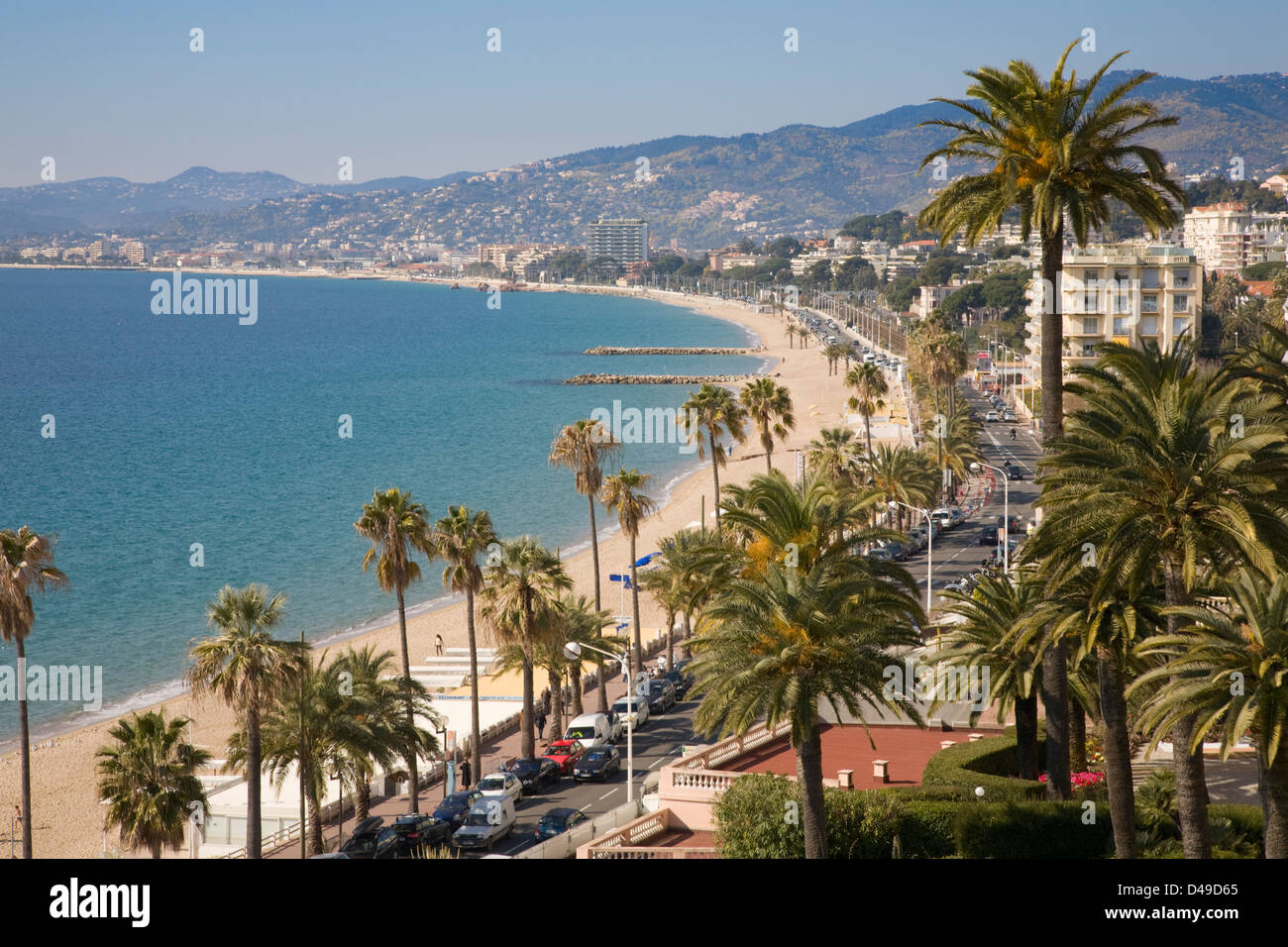 Il Midi Plage Beach, Cannes, Francia Foto Stock
