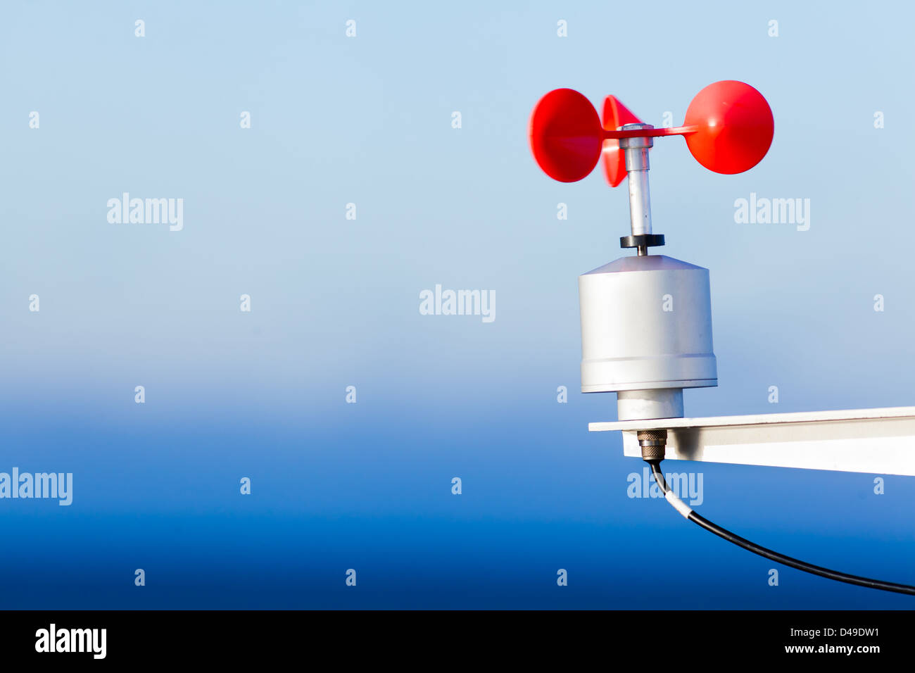 Anemometro elettronico, un dispositivo per la misurazione della velocità del vento Foto Stock