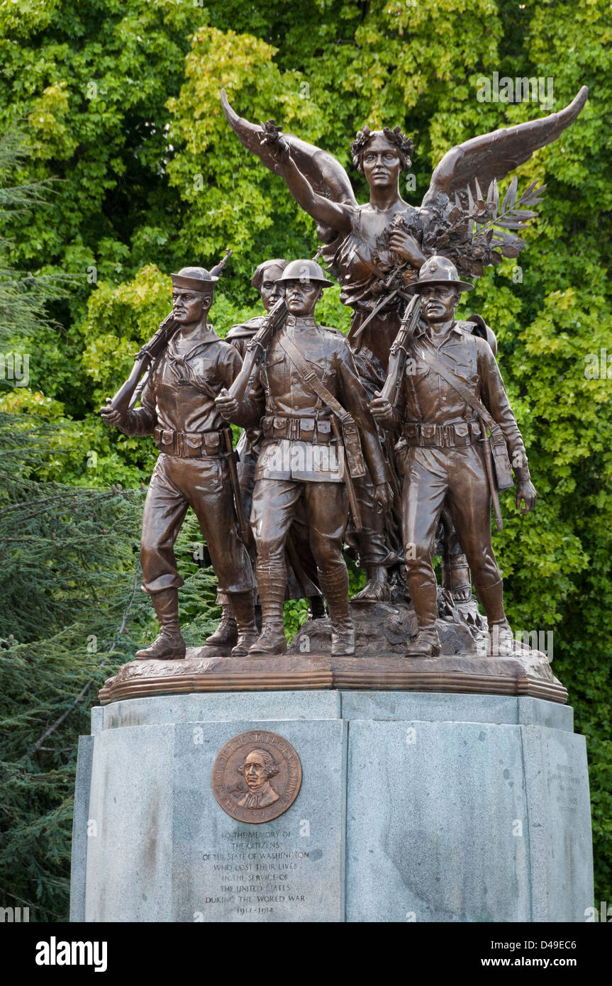 La guerra mondiale I memorial presso lo State Capitol, Olympia, Washington. Foto Stock