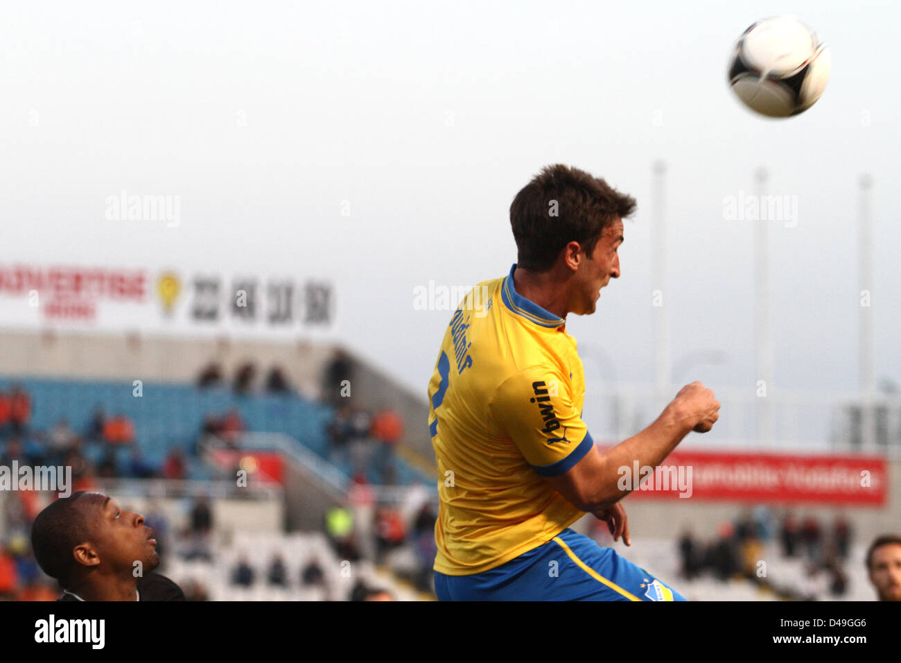 Nicosia, Cipro. Il 9 marzo 2013. Mario Budimirr durante il gioco tra Bologna e Ael Limassol per il Campionato cipriota nella capitale Nicosia su marzo 09,2013 Credito: Yiannis Kourtoglou / Alamy Live News Foto Stock
