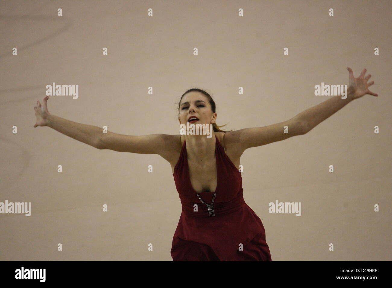 Gdynia, Polonia. Il 9 marzo 2013. Polacco ginnasta migliore, Olympian da Pechino (2008) e Londra (2012) Joanna Mitrosz termina la sua carriera sportiva durante la ginnastica artistica polacco Grand Prix a Gdynia. Credito: Michal Fludra / Alamy Live News Foto Stock