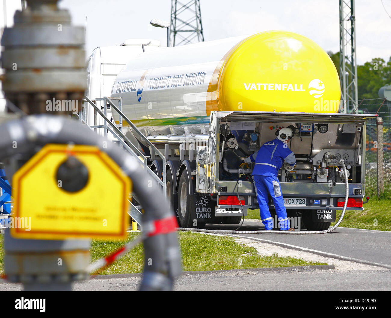 Ketzin, Germania, prima della consegna del CO2-CO2 impianto di iniezione Ketzin Foto Stock