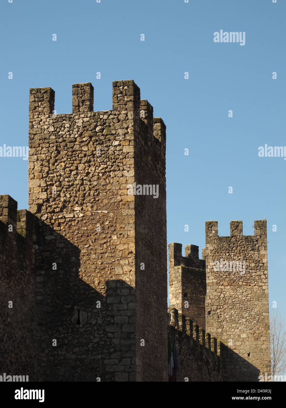Il castello di Rieti con merli Italia Foto Stock