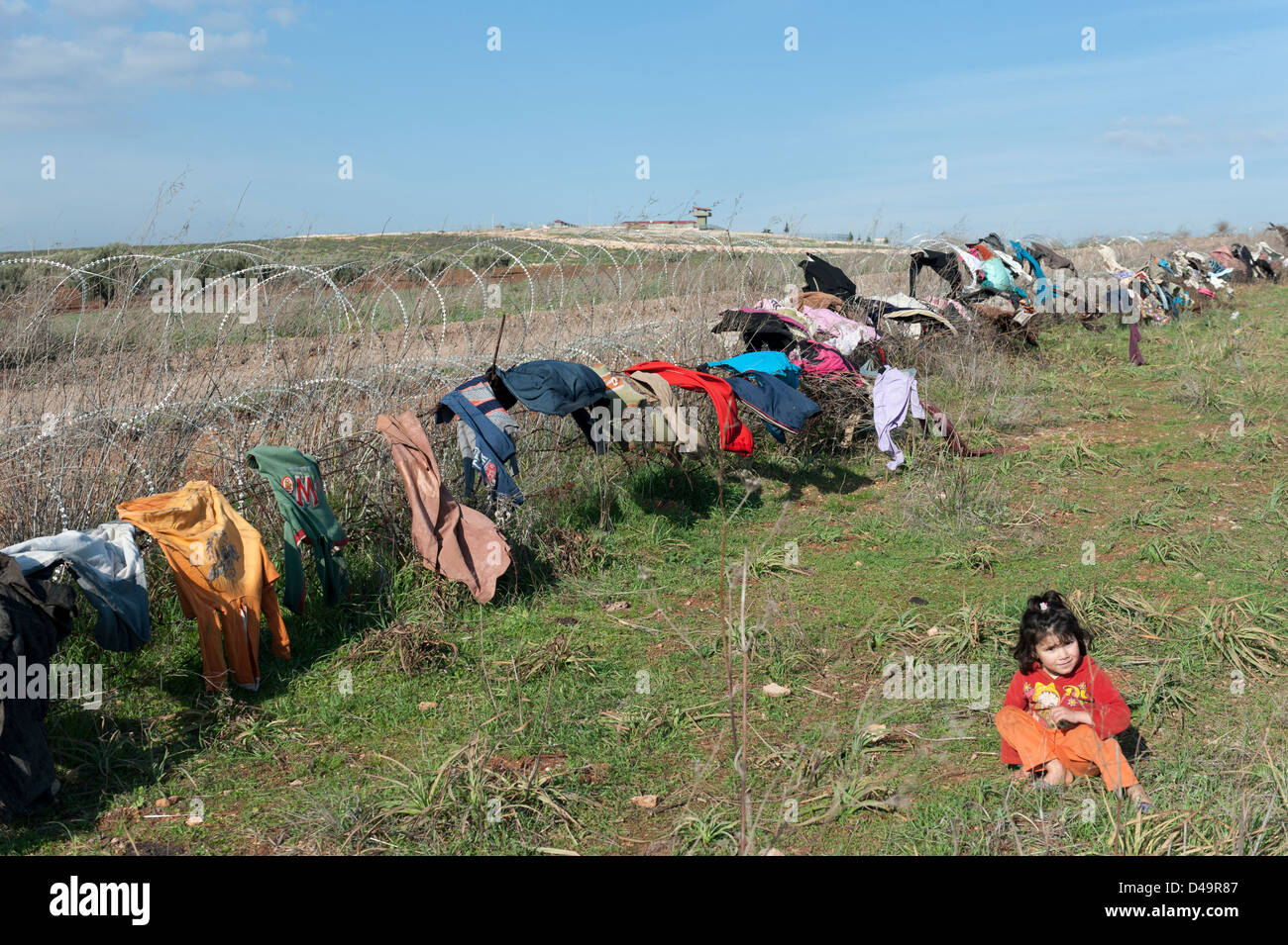 Atma Campo profughi ai confini con la Turchia e la Siria Foto Stock