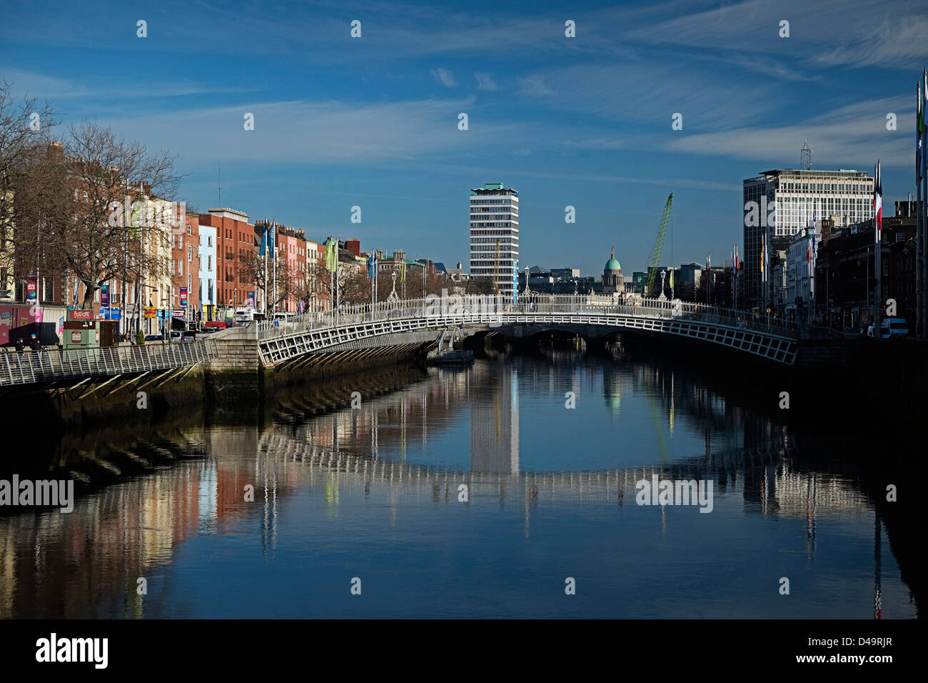 Fiume Liffey Dublino Irlanda Foto Stock