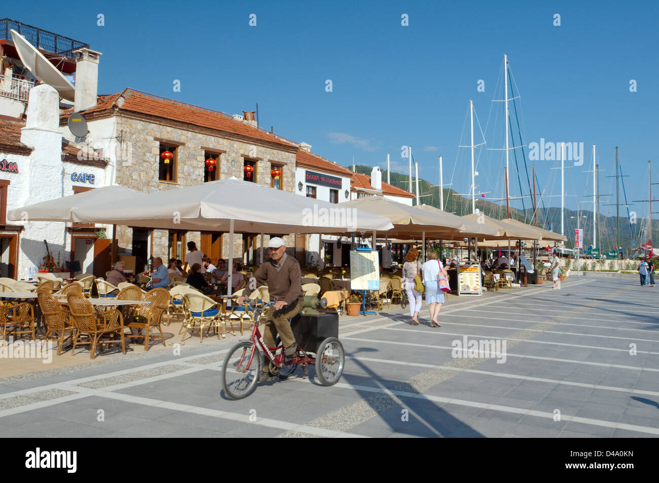 Lungomare del porto, Marmaris, Muğla Provincia, Turchia Foto Stock