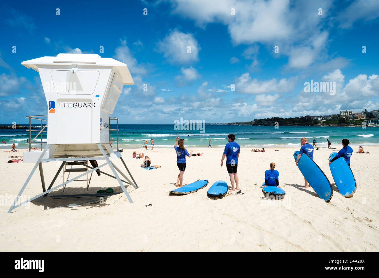 Bagnino casella a Bondi Beach a Sydney nel Nuovo Galles del Sud in Australia Foto Stock