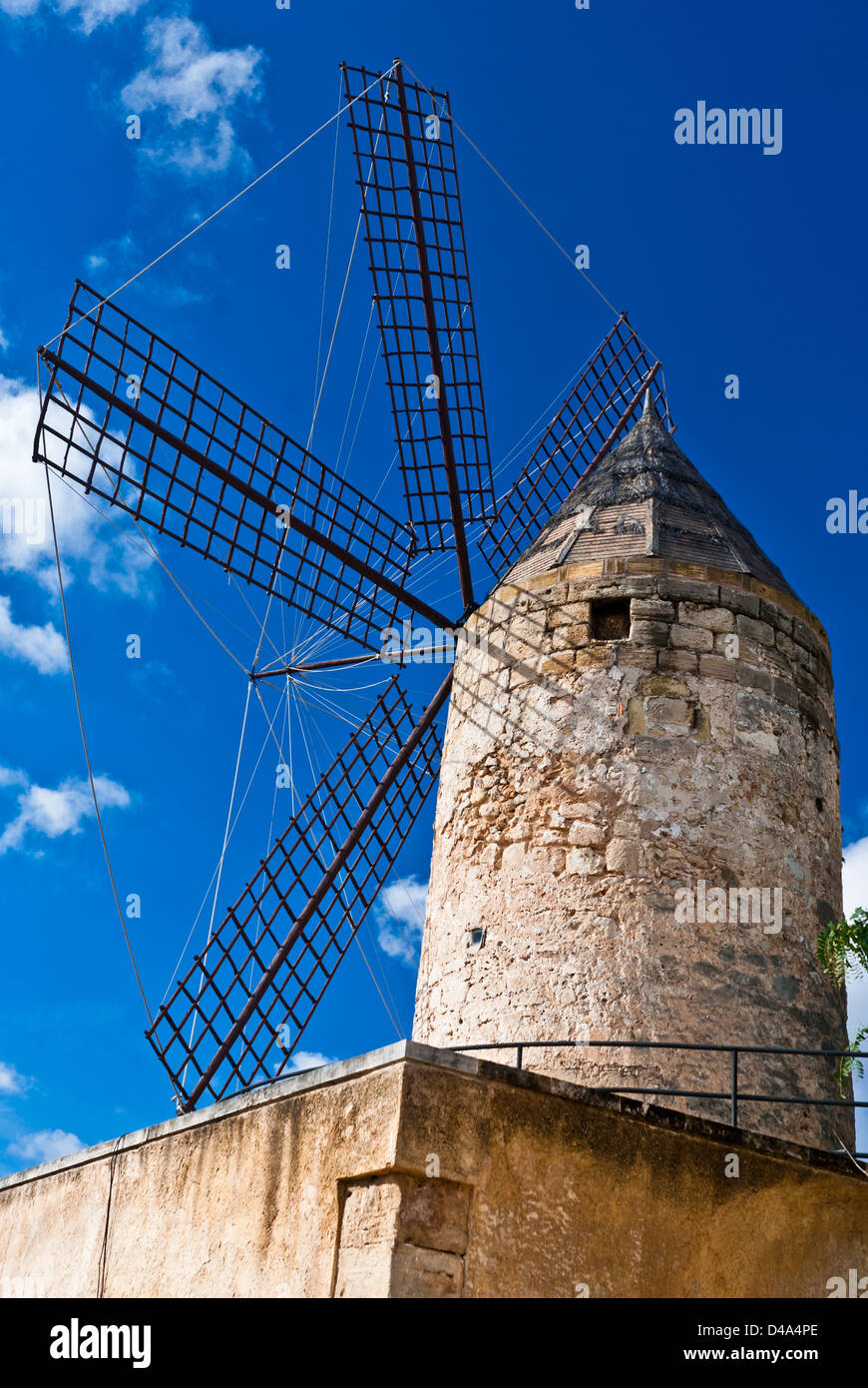 Mallorca, Spagna: tradizionale mulino di Palma Foto Stock