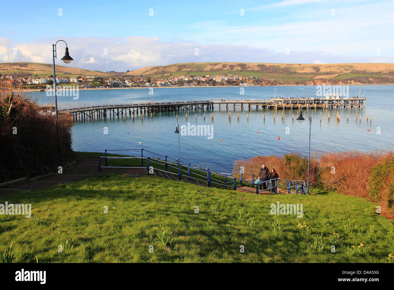 Swanage pier, Dorset, Inghilterra Foto Stock