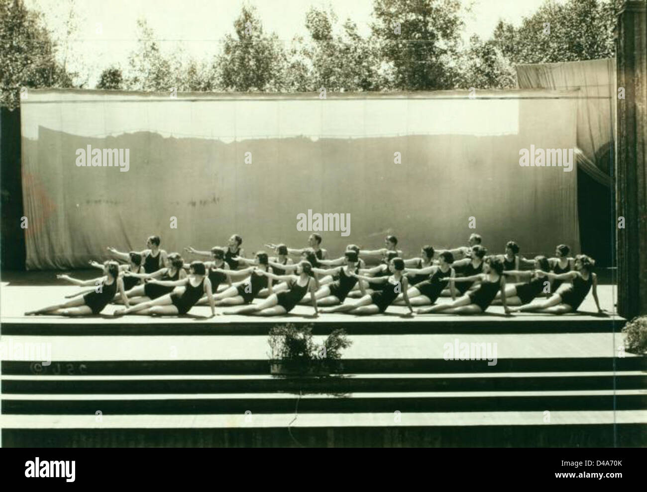 Classe al Denishawn Scuola di ballo, compresi Doris Hu... Foto Stock