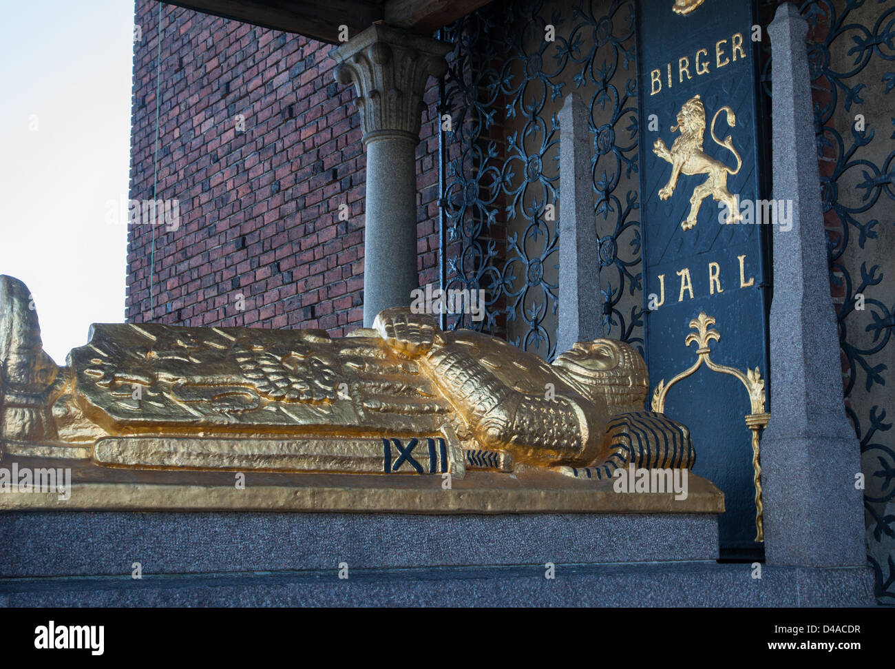 Il cenotafio di Birger Jarl al Municipio di Stoccolma in Svezia Foto Stock