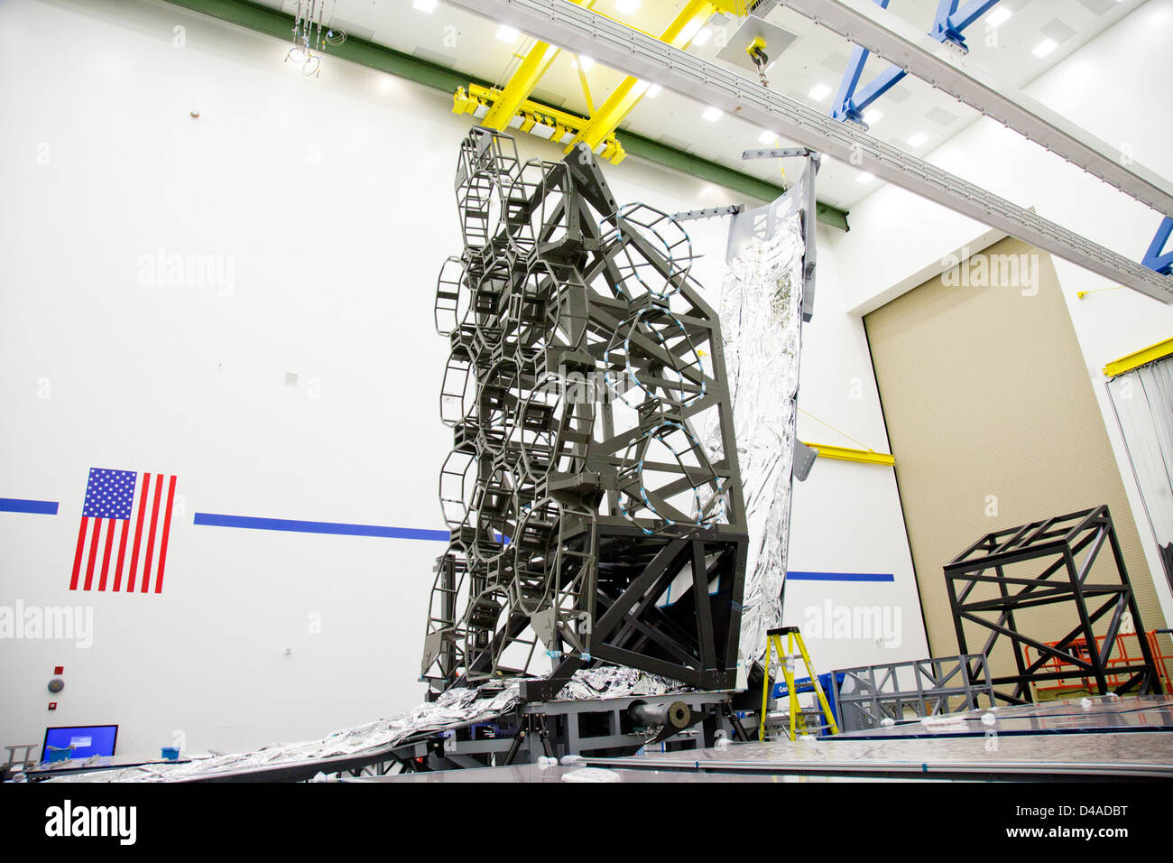 A piena scala mock-up del James Webb Space Telescope Foto Stock