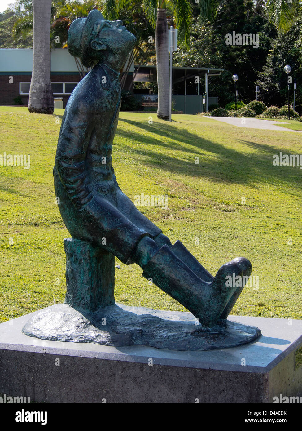 Statua di Konstantin TSIOLKOVSKI A MT Coot-tha Giardini Botanici di Brisbane Queensland AUSTRALIA Foto Stock