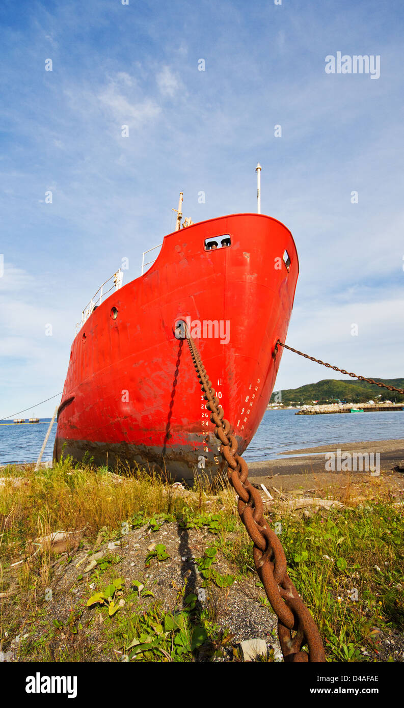 Relitto di nave in Gaspesie-Canada Foto Stock