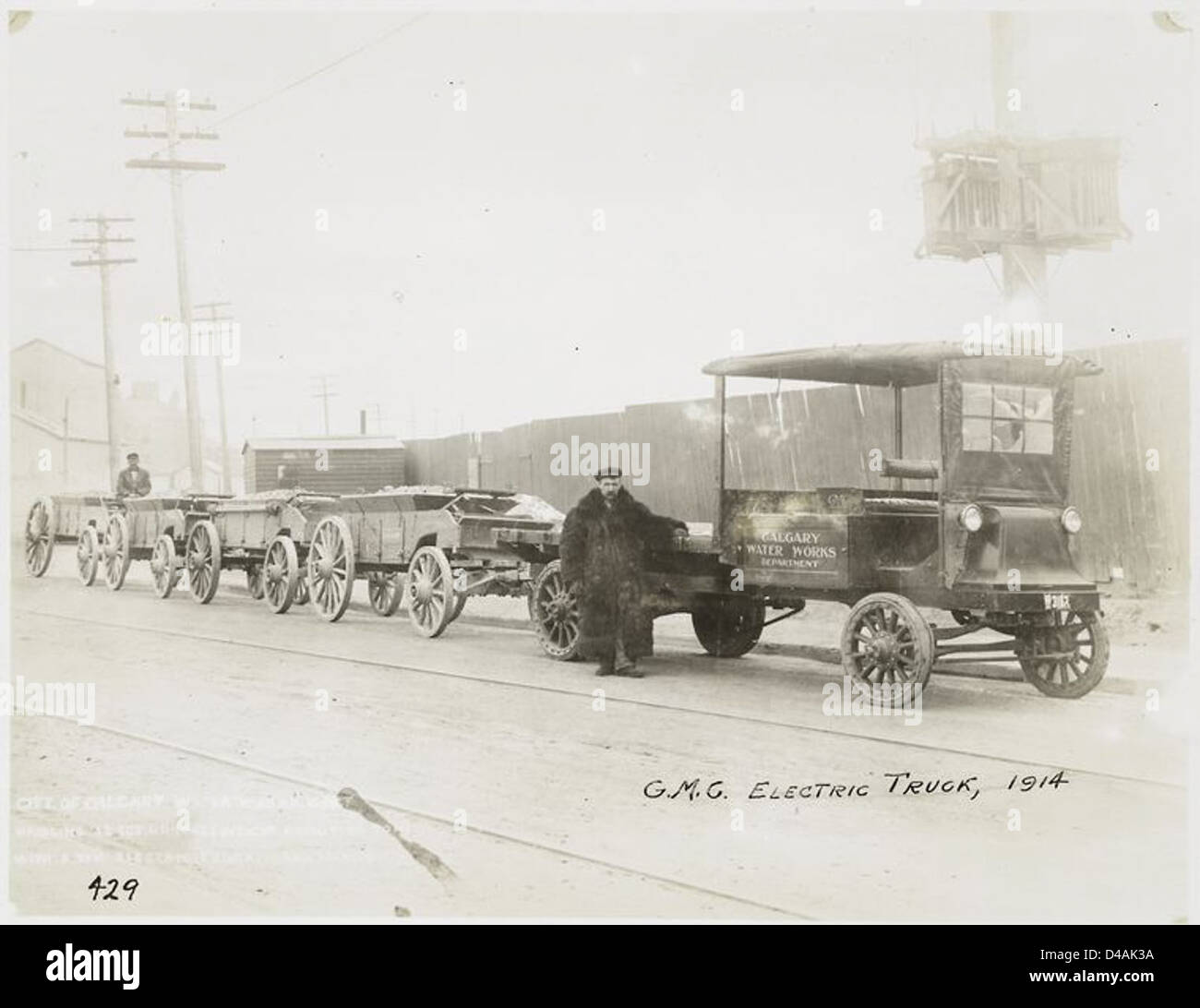 G.M.C. carrello elettrico, 1914. [Calgary opere idriche Dipartimento... Foto Stock