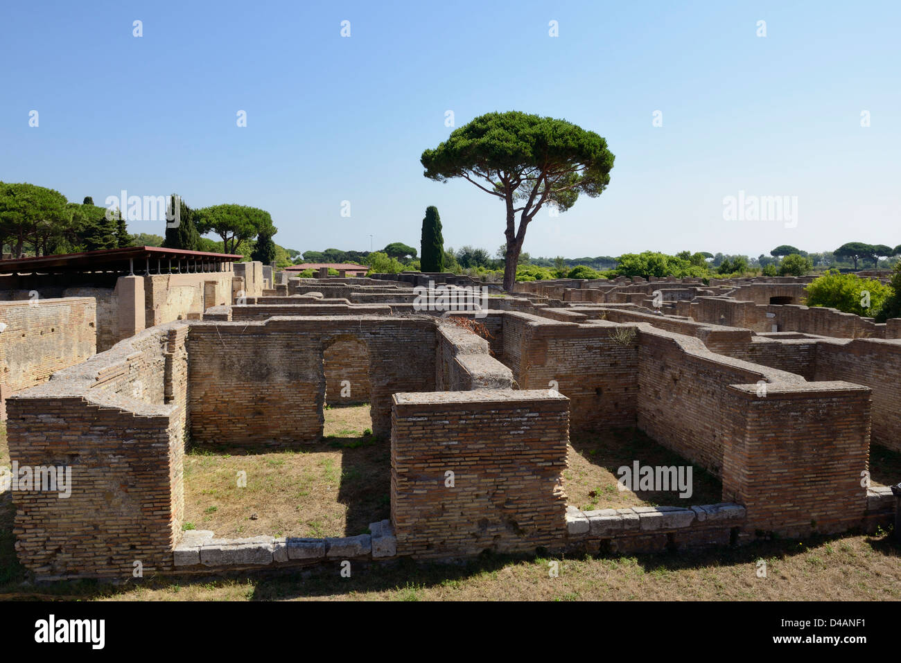 Antica città romana di Ostia Antica vicino a Roma, Italia Foto Stock