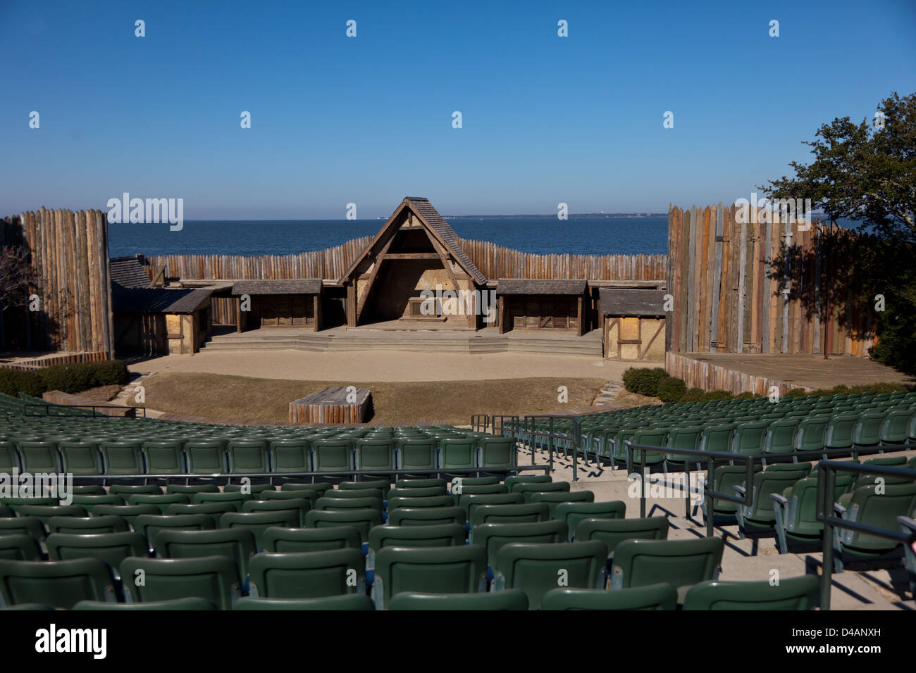 Waterside Theatre a Fort Raleigh National Historic Site sull Isola Roanoke in Carolina del Nord Foto Stock