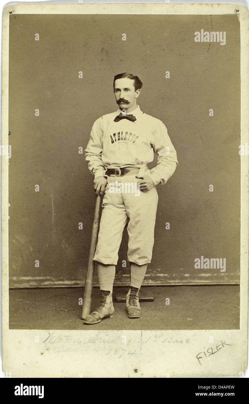 Wes Fisler, Philadelphia atletica, 1874, 1a Base Foto Stock