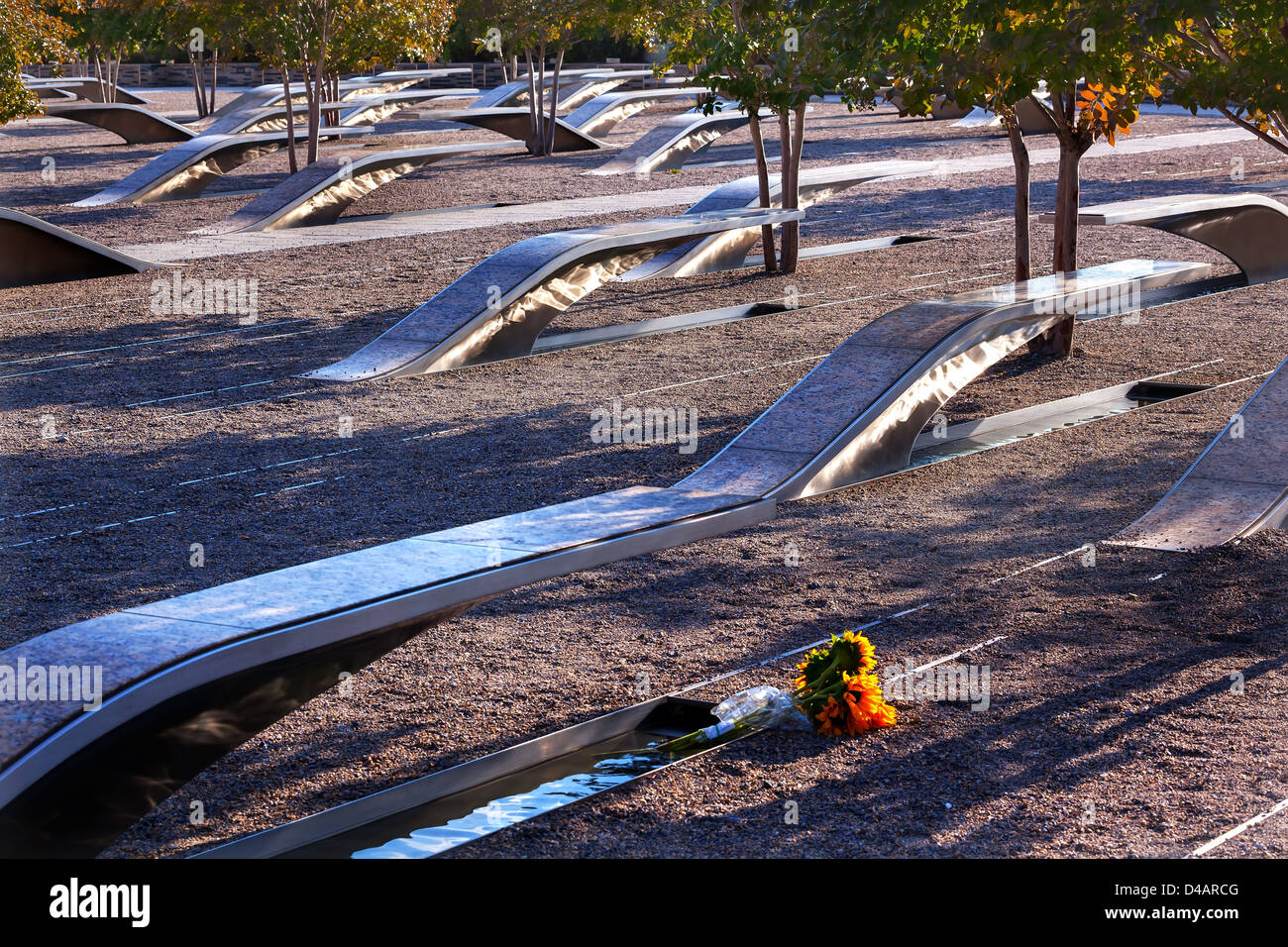 911 Memoriale per le vittime dell attentato del Pentagono in Arlington Virginia in Washington DC Foto Stock