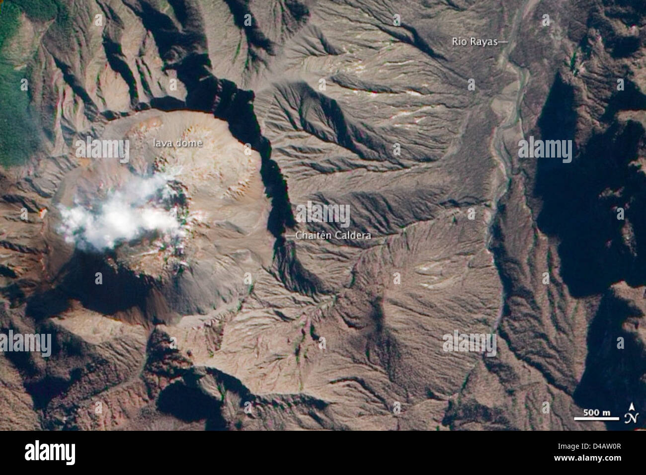 E Minchinmavida Chaitén vulcani, Cile Foto Stock