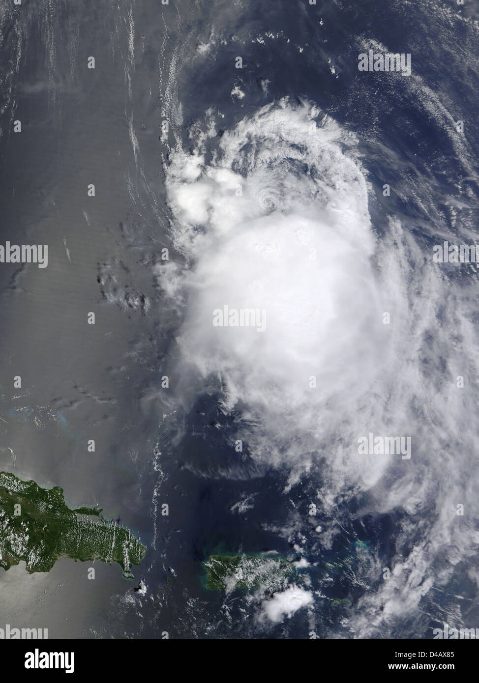 Tempesta tropicale Fiona nell'Oceano Atlantico Foto Stock