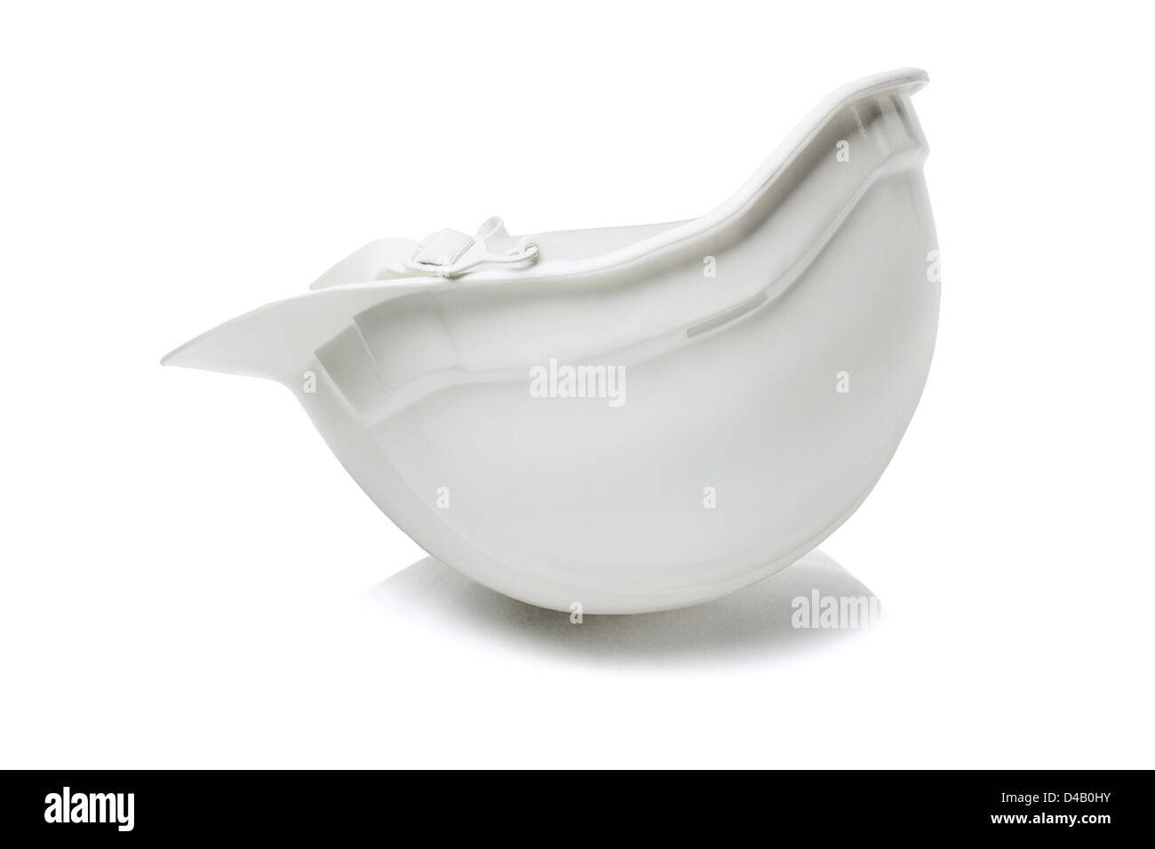 Plastica di sicurezza casco su sfondo bianco Foto Stock