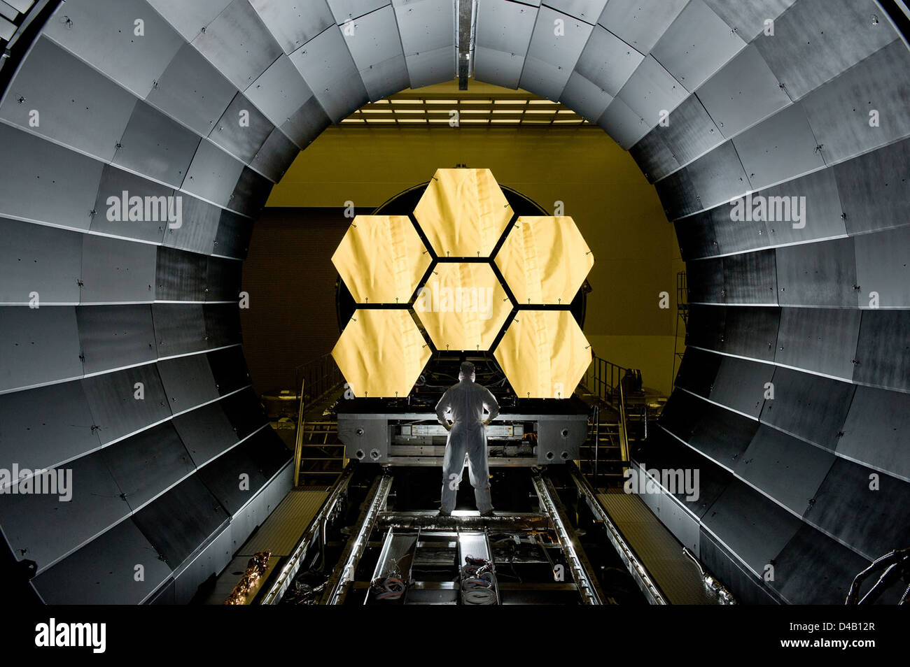 NASA Next Generation Space Telescope segni di pietra miliare chiave Foto Stock