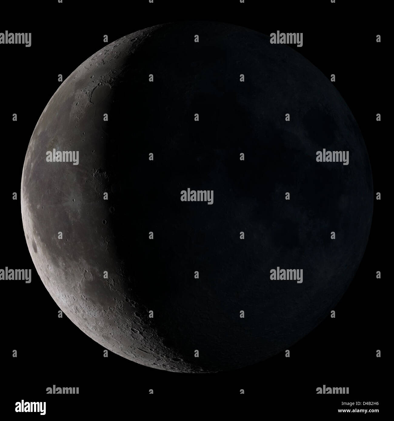 Luna calante Foto Stock