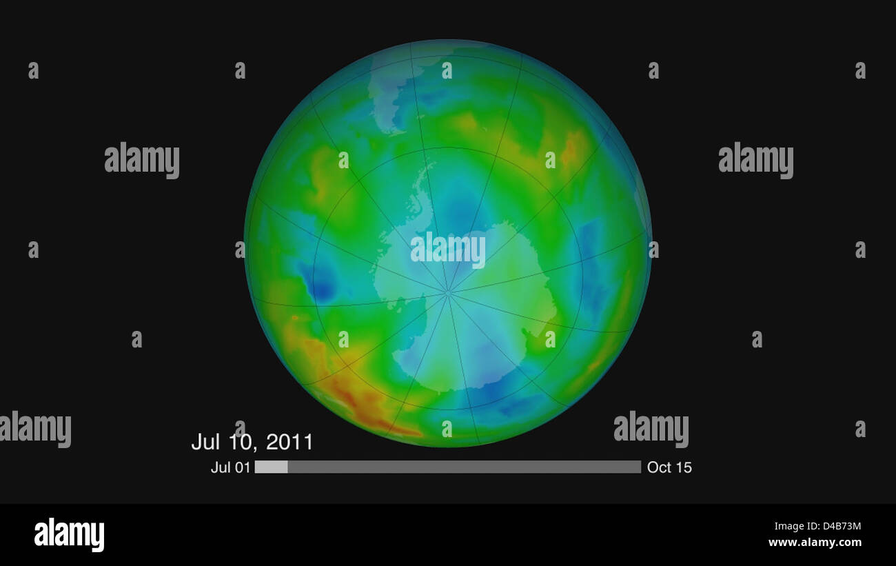 La NASA, NOAA dati mostrano significativi di ozono Antartico foro rimane [hd video] Foto Stock