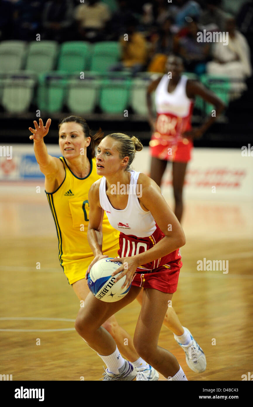 Netball semifinali, Inghilterra vs Australia, Giochi del Commonwealth Foto Stock