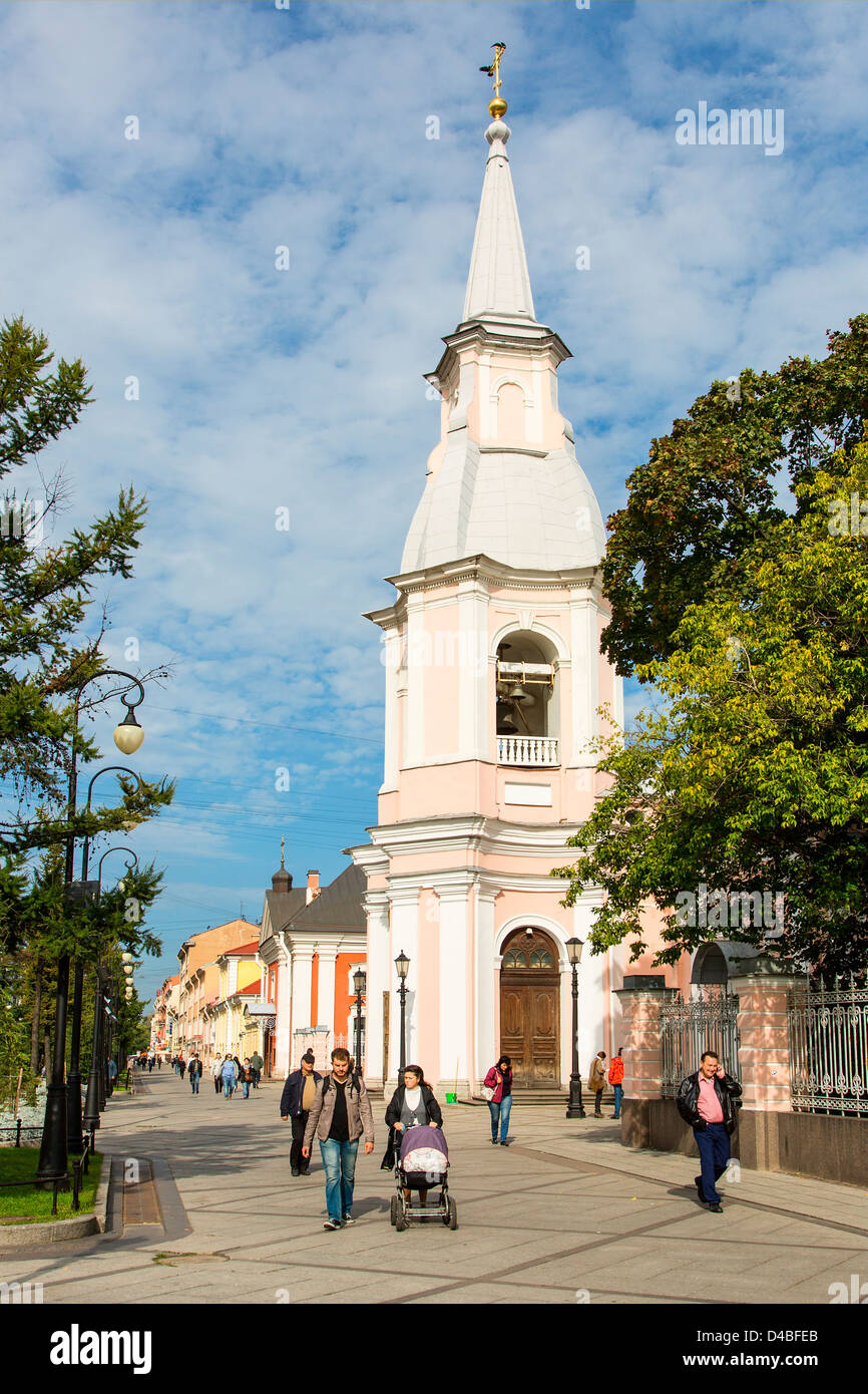 San Pietroburgo Vassilevski Isola, Cattedrale di Saint Andrew (Andreevsky) Foto Stock