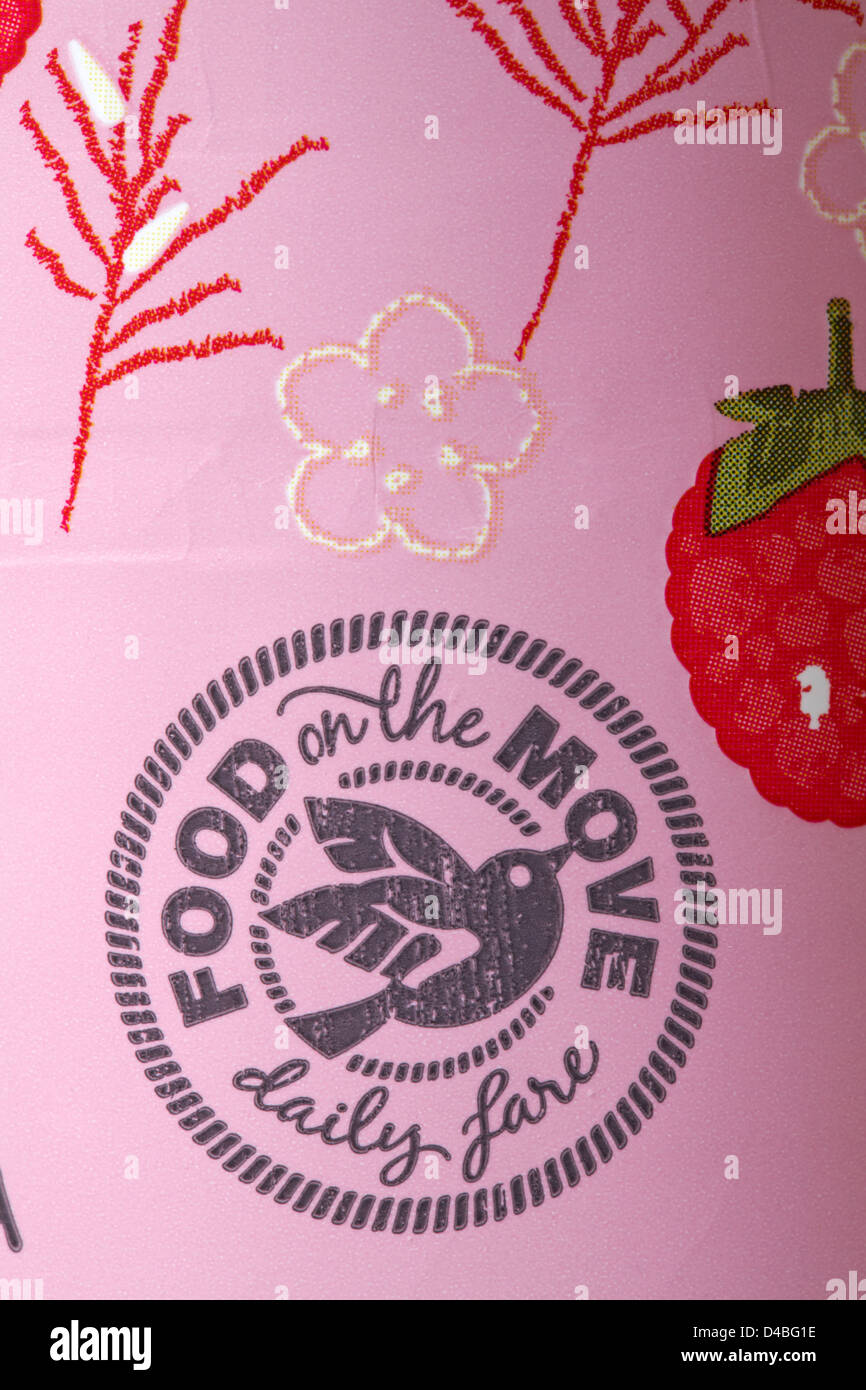 Cibo in movimento tariffa giornaliera timbro sulla pentola Foto Stock