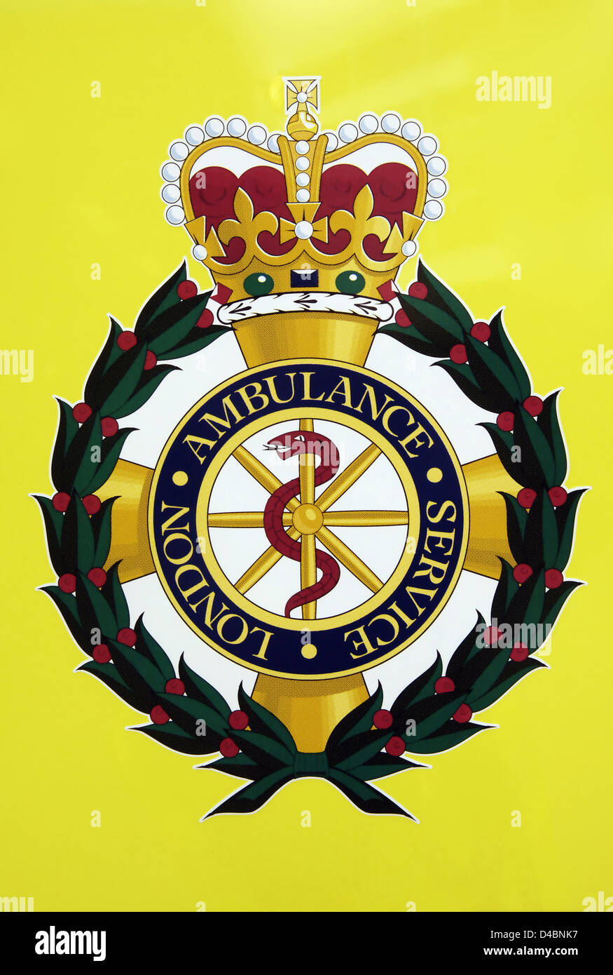 Londra emblema di ambulanza Foto Stock