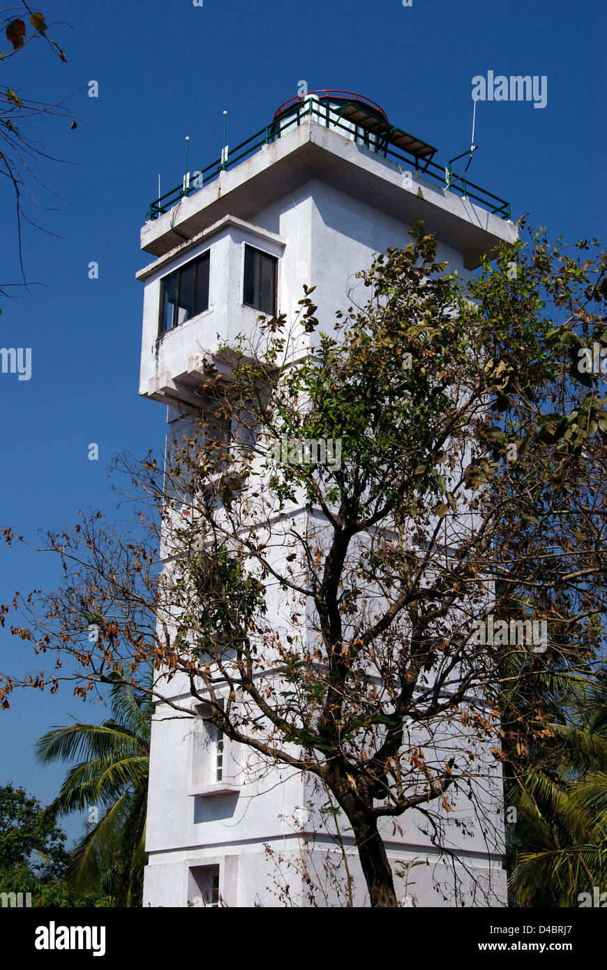 Faro in Goa ( Nuovo faro vicino al vecchio faro di Aguada ) Foto Stock