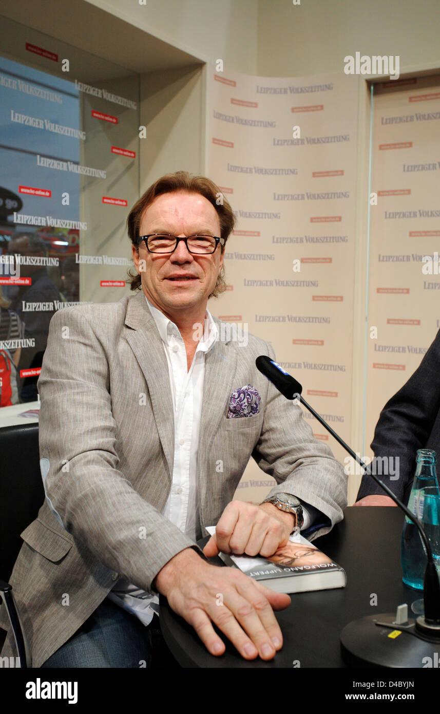 Leipzig, Germania, moderatore Wolfgang Lippert alla Fiera del Libro di Lipsia 2011 Foto Stock