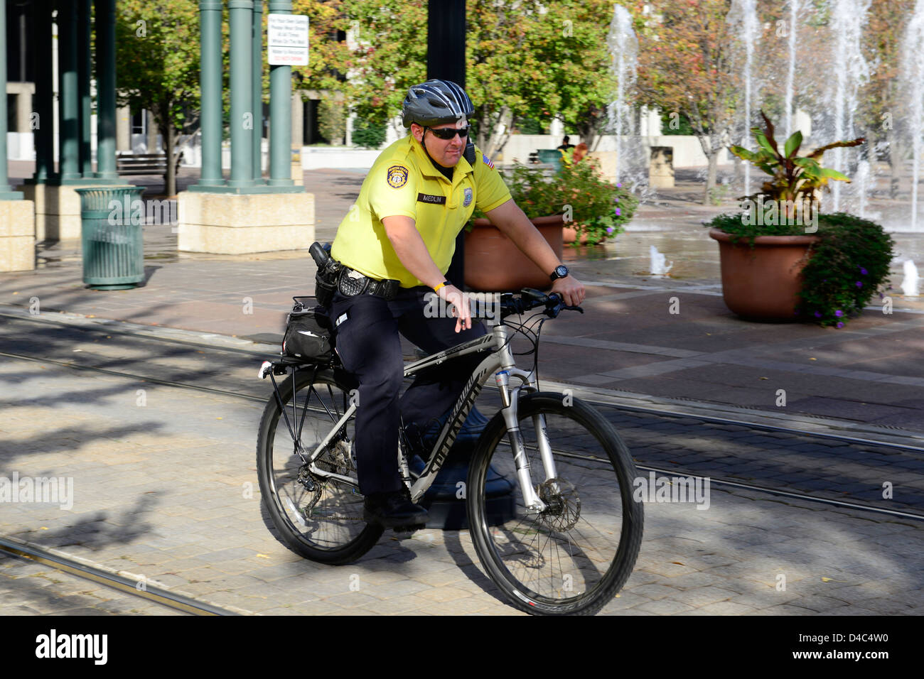 Funzionario di polizia in Bicicletta di Memphis, Tennessee TN Foto Stock