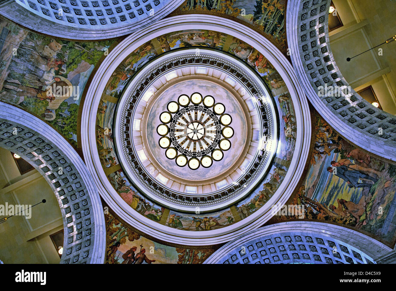 La Utah State Capital affresco dipinto sul soffitto Foto Stock