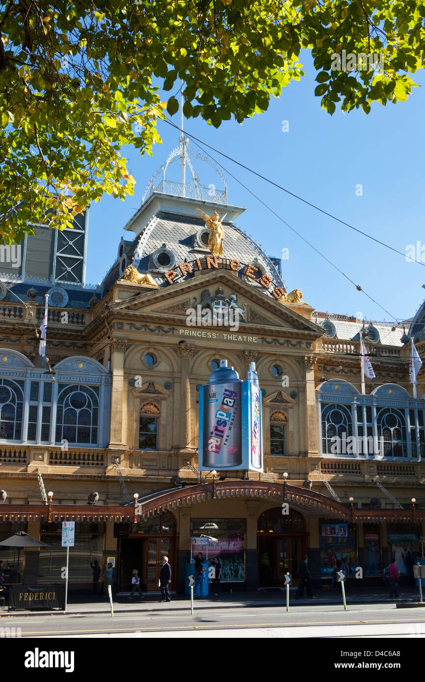 Lo storico Teatro Principessa su Spring Street. Melbourne, Victoria, Australia Foto Stock