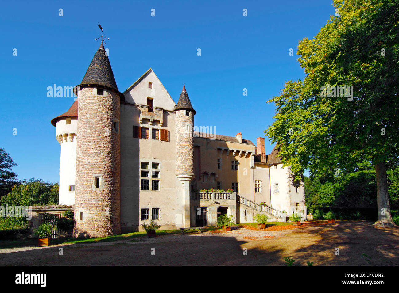 Château d'Aulteribe, Dipartimento Puy-de-Dome, Auvergne Francia, Europa Foto Stock
