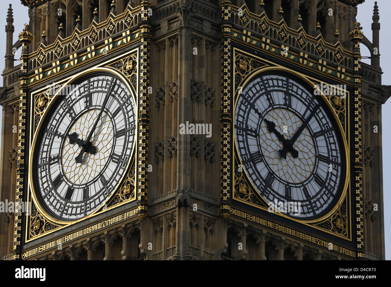 Big Ben di Londra, Regno Unito, close-up Foto Stock