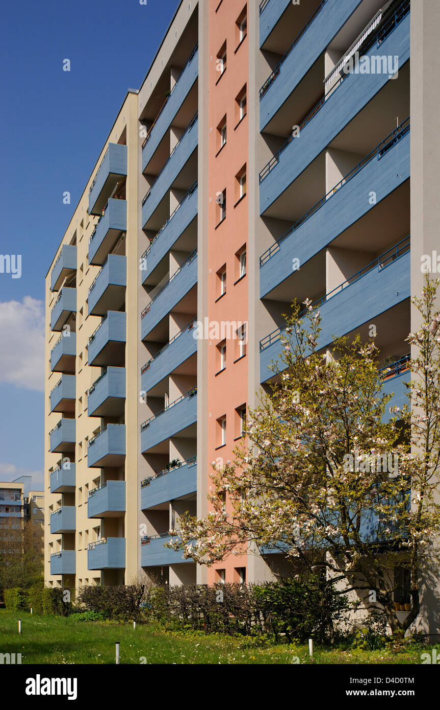 Appartamento Torre in Gropiusstadt, Neukoelln, Berlino, Germania Foto Stock