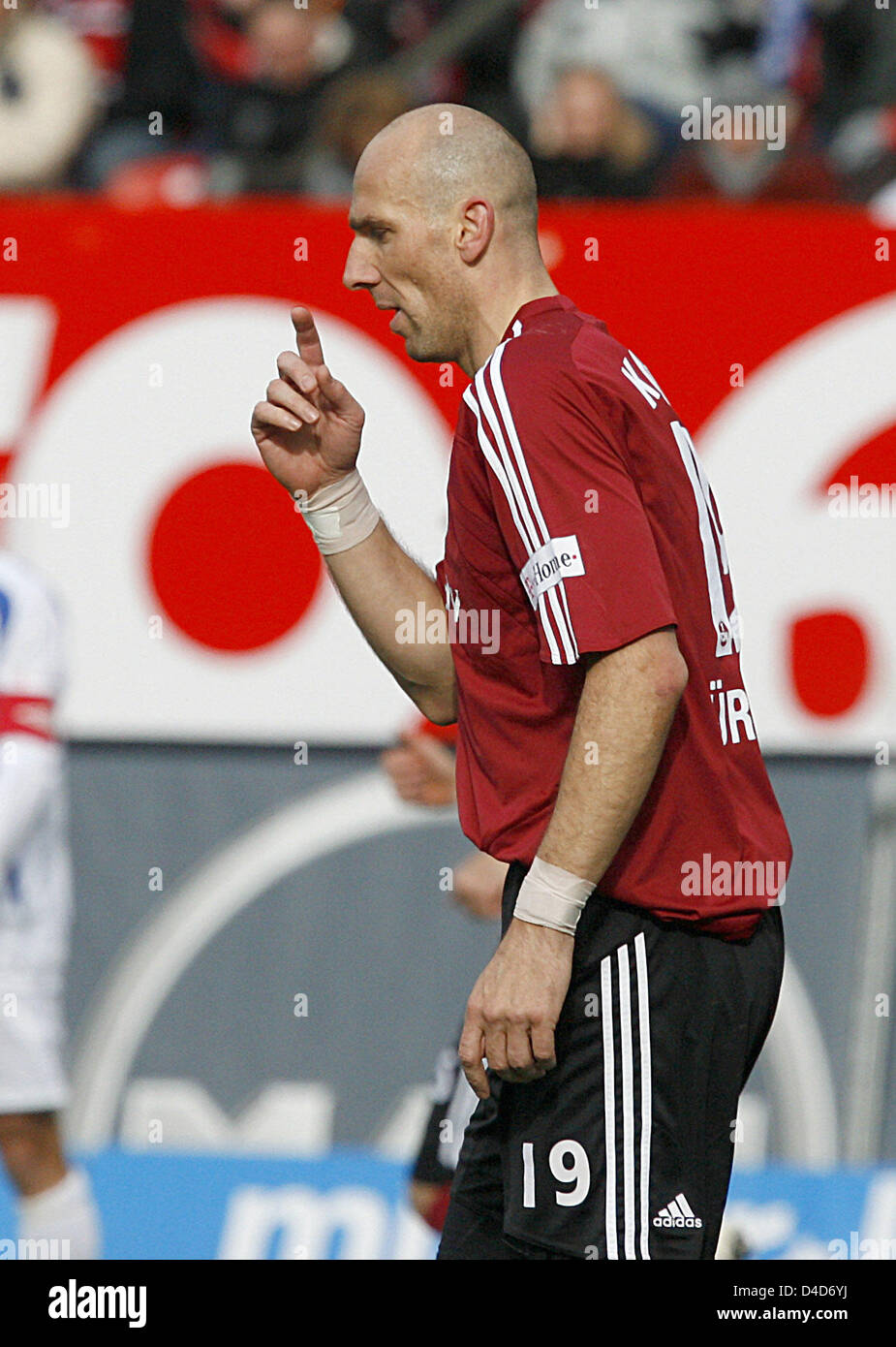 Di Norimberga ceco Jan KOLLER nella foto durante la partita della Bundesliga Norimberga vs. Bochum in Nuremberg, Germania, 22 marzo 2008. La partita legata 1-1. Foto: Daniel Karmann Foto Stock