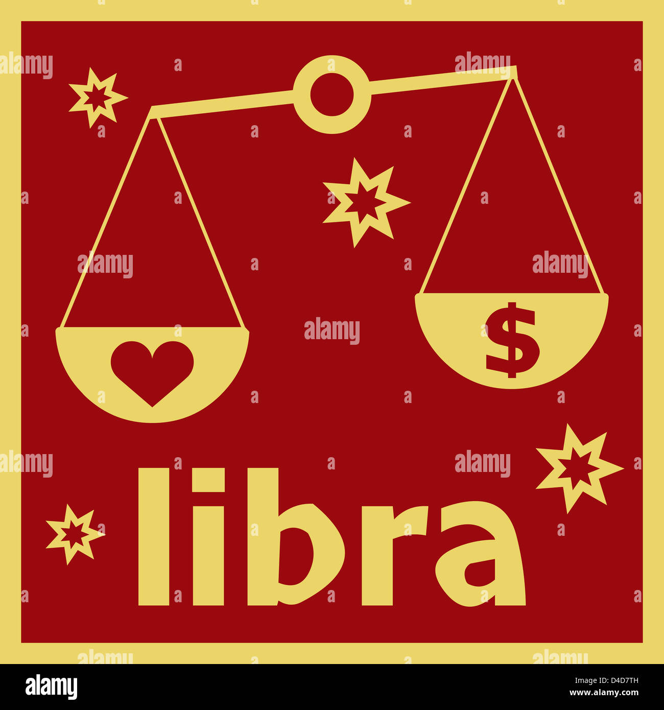 Il segno dello zodiaco Libra Foto Stock