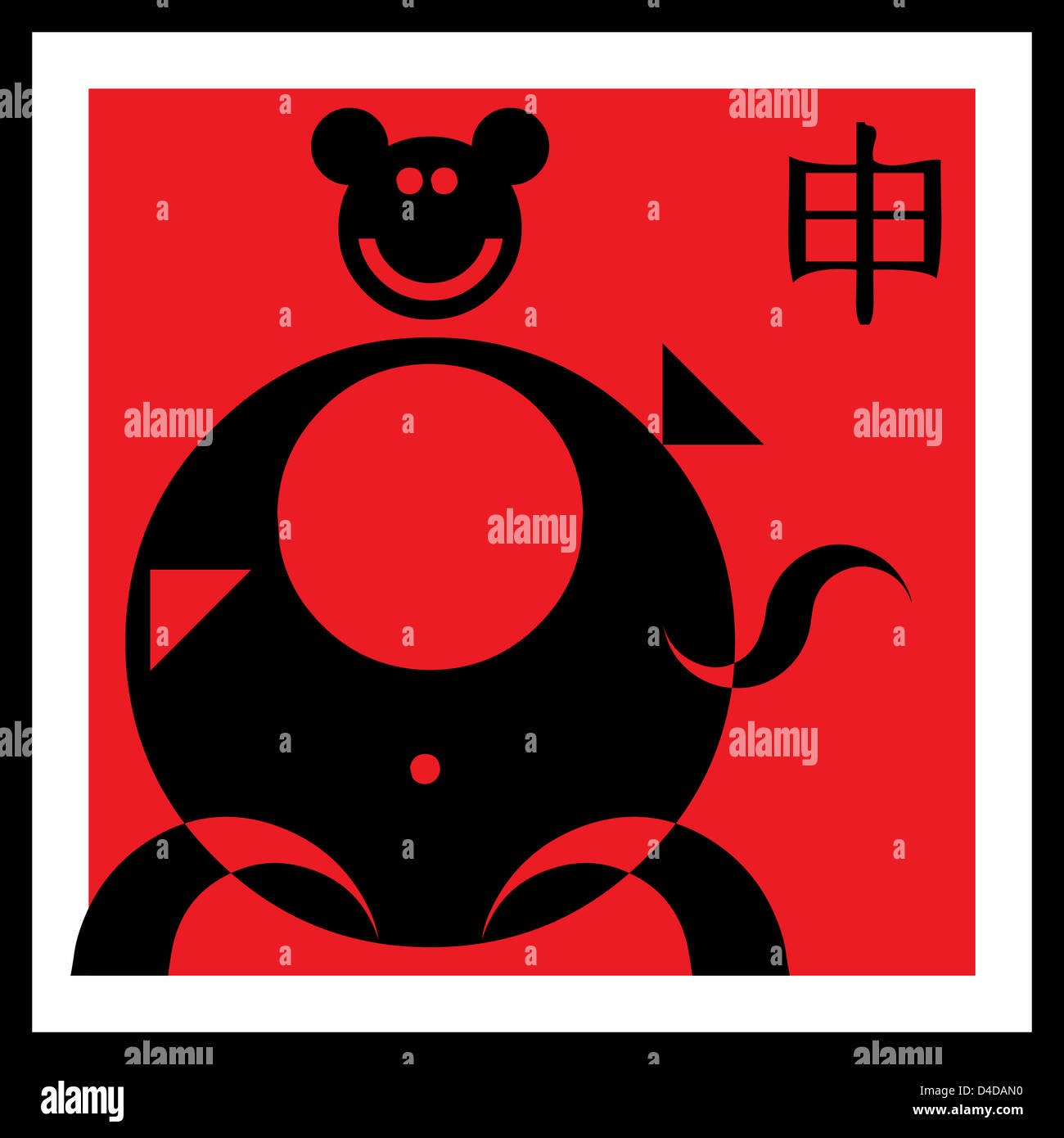 Monkey, segno del calendario orientali Foto Stock