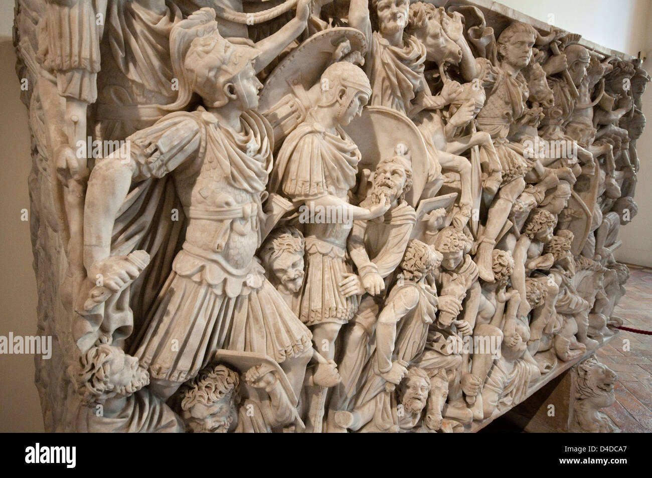 Italia Lazio Roma, Palazzo Altemps Museo Nazionale Romano, grande Ludovisi, il sarcofago in marmo, 3° secolo Foto Stock