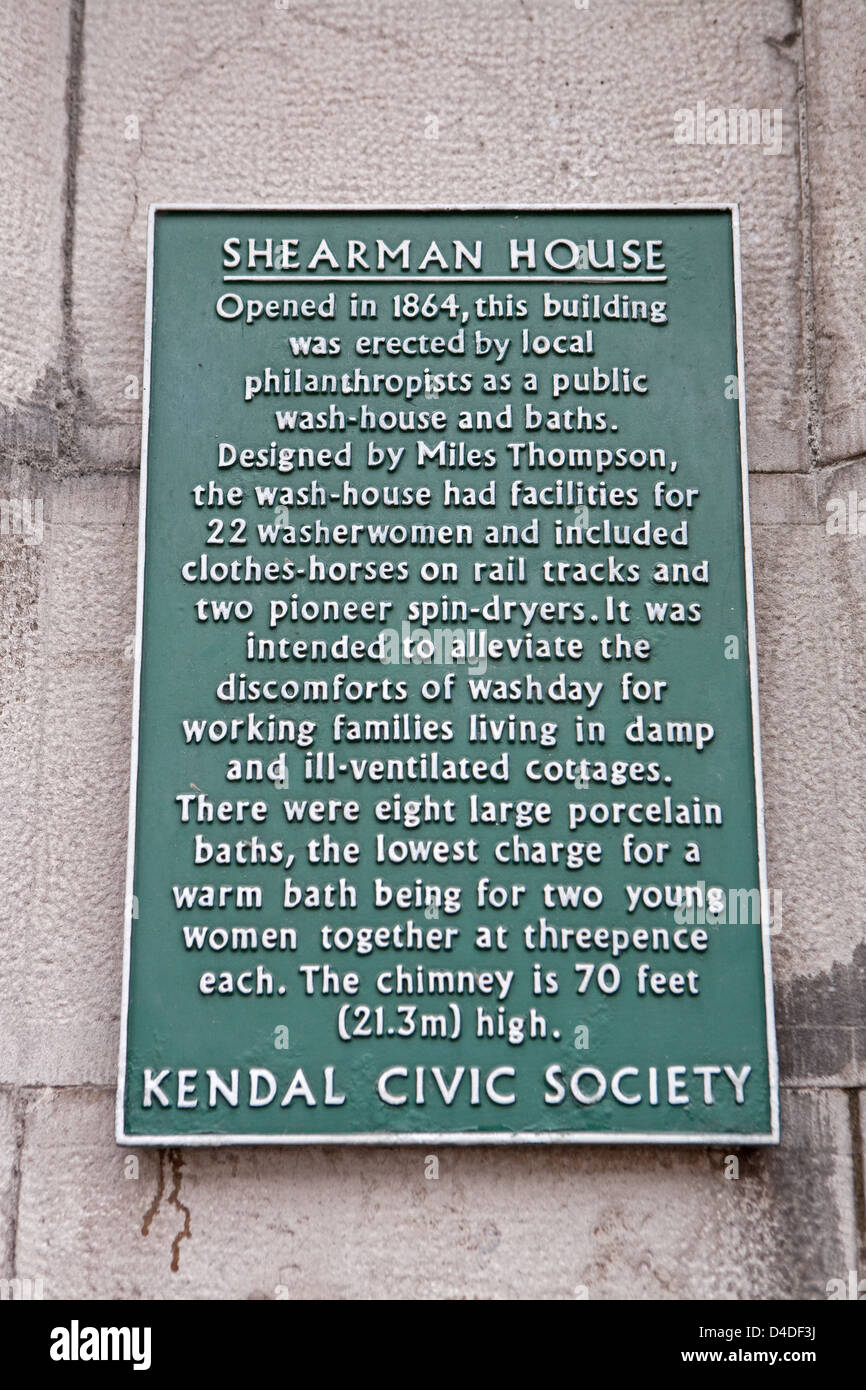 Shearman House di Kendal che ha usato per essere un lavatoio pubblico è ora un pub Wetherspoons denominato Miles Thompson Foto Stock