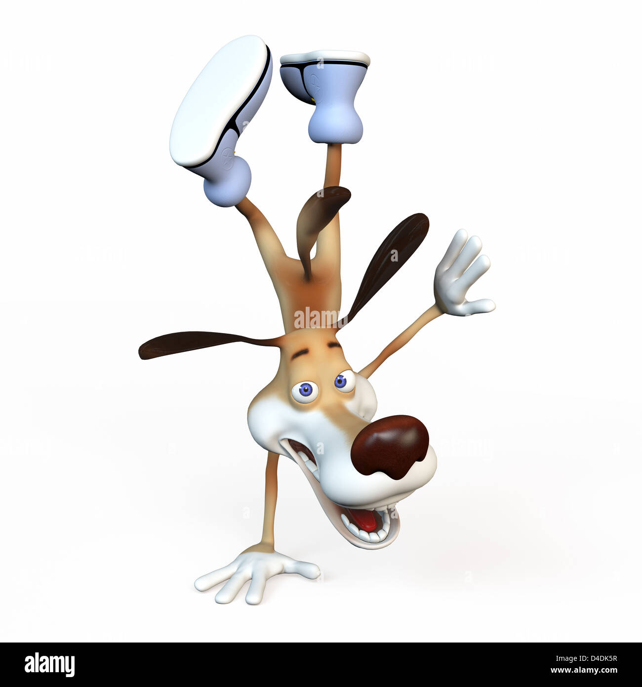 Il ginnasta fa esercizi. sport. illustrazione. Foto Stock