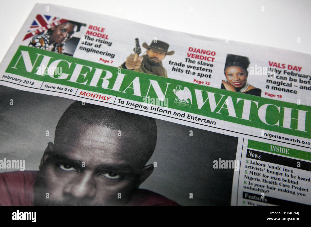 Orologio nigeriano - giornale mensile per la comunità nigeriana di Londra Foto Stock